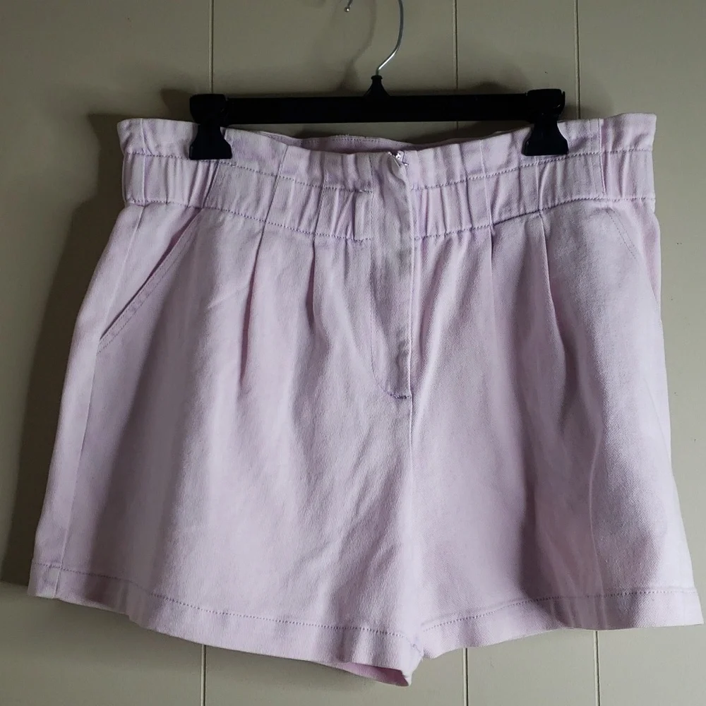Skies of Blue Paperbag Denim Shorts Large - Picture 3 of 8
